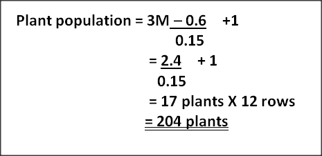 Calculate the plant population Picture